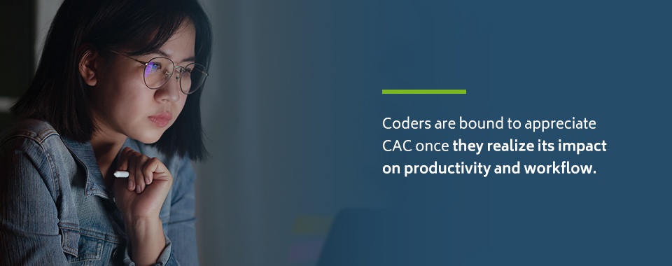 Benefits of CAC on coding productivity and workflow