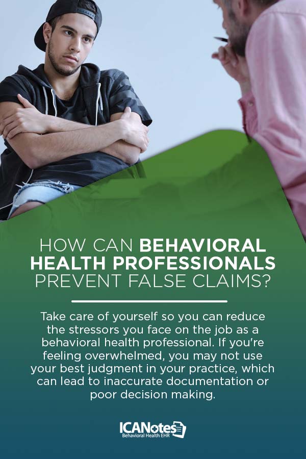 False Claims Behavioral Health Clinicians