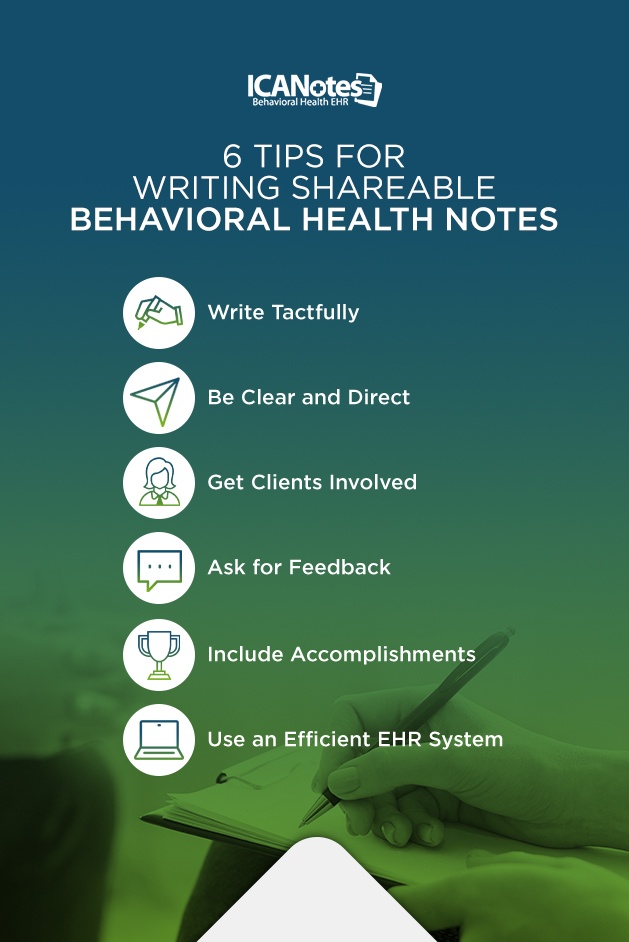 Tips for Writing Shareable Behavioral Health Notes