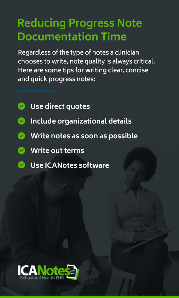 Reducing Progress Note Documentation Time
